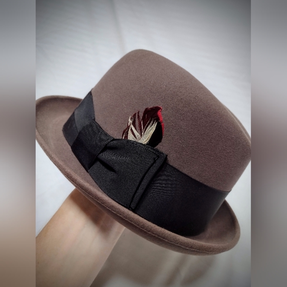 Pristine Vintage Adam Harvard '40 Fedora Fur Felt Hat Premier Quality 5th Ave NY - Picture 3 of 16